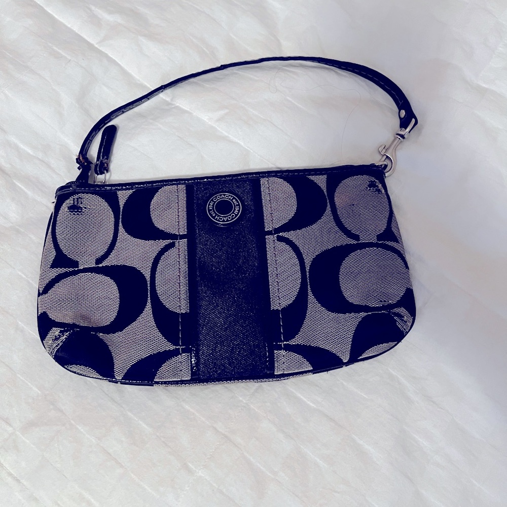 Coach gray signature C wristlet